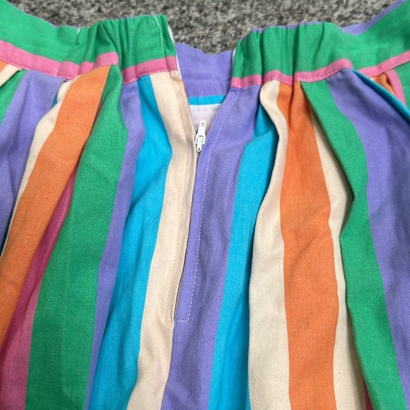 ModCloth multi color striped cotton  skirt size XlArge pink blue green pur - Picture 10 of 11